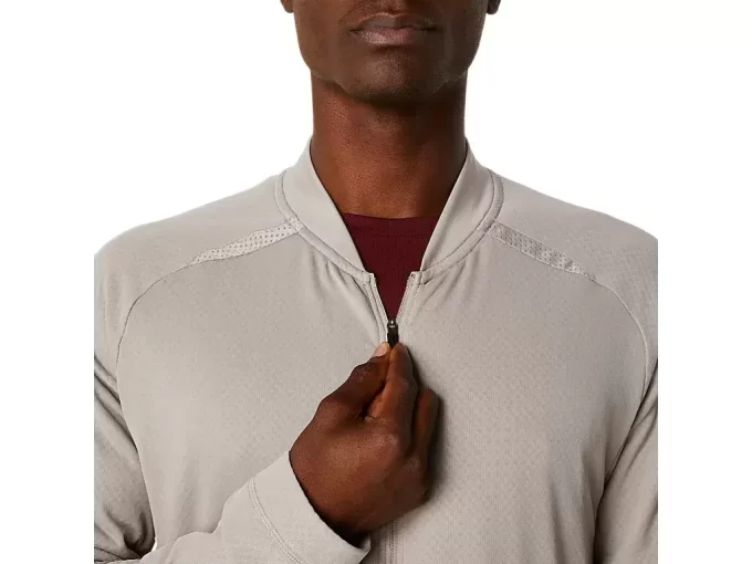 VESTE À FERMETURE ÉCLAIR ENTIÈRE ACTIBREZE JACQUARD GRID